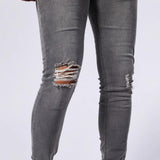 Men's Fashion Distressed Holes Casual Jeans 74899751Z