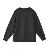 Men's Solid Color Waffle Round Neck Long Sleeve Sweatshirt 83359660Z