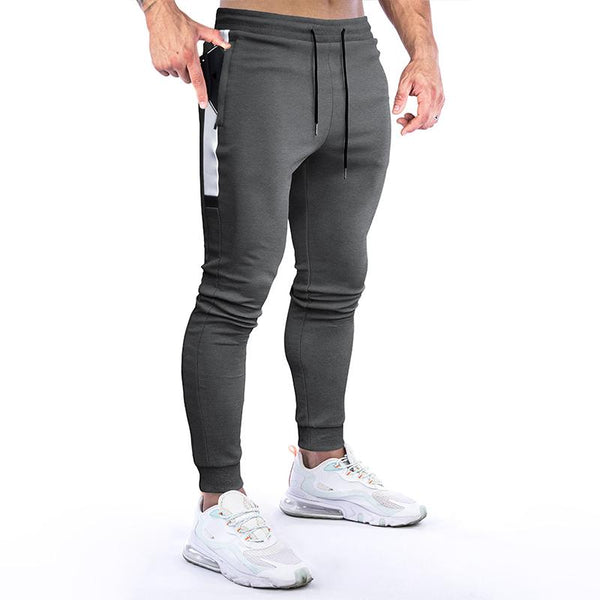 Men's Color Block Drawstring Elastic Waist Fitness Sports Pants 96777234Z