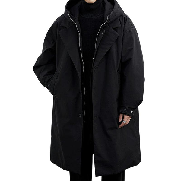 Men's Winter Hooded Mid-length Coat 59306884U