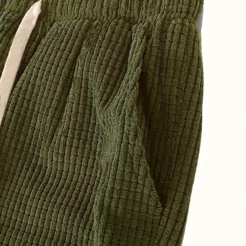 Men's Casual Thickened Waffle Warm Sports Pants 46141644M