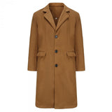 Men's Classic British StyleKnee-Length Woolen Coat 61839544K