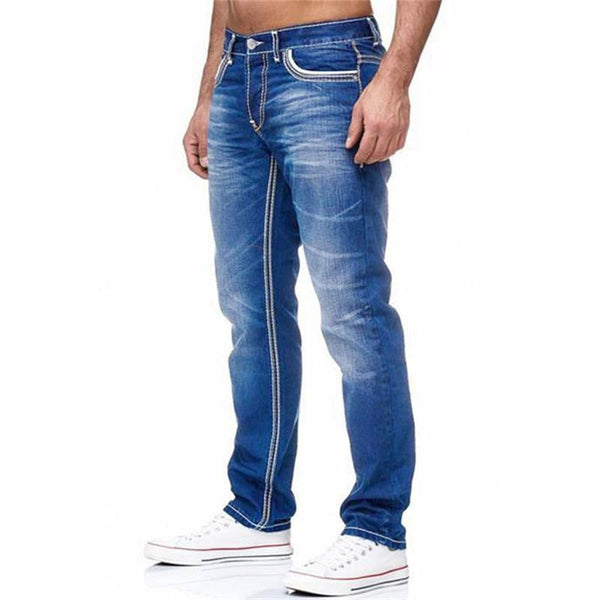 Men's Fashion Distressed Slim Double Stitching Casual Jeans 29187445Z
