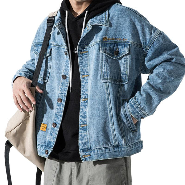 Men's Washed Denim Jacket 63833952U