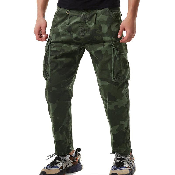 Men's Camouflage Loose Multi-pocket Cargo Pants 35365021Z