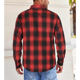 Men's Casual Plaid Long Sleeve Shirt 00071845Y