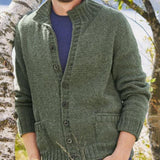 Men's Casual Stand Collar Single Breasted Knit Cardigan 91306429M