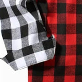 Men's Classic Casual Check Hooded Long Sleeve Shirt 90479460K