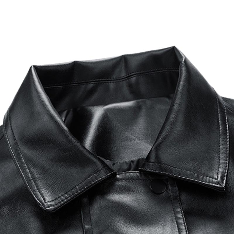 Men's Classic Casual Lapel Leather Jacket 19775422F