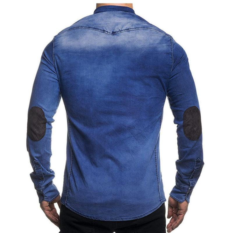 Men's Washed Denim Long Sleeve Shirt 05174445F