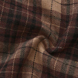 Men's Vintage Casual Flannel Plaid Lapel Long Sleeve Shirt 49880234TO