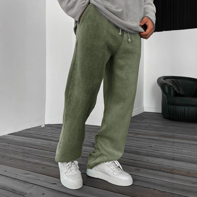 Men's Solid Color Loose Elastic Waist Sports Pants 22147175Z