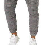 Men's Retro Casual Plaid Print Drawstring Sports Pants 75447809TO