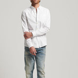 Men's Solid Lapel Long Sleeve Breast Pocket Cargo Shirt 63029793Z