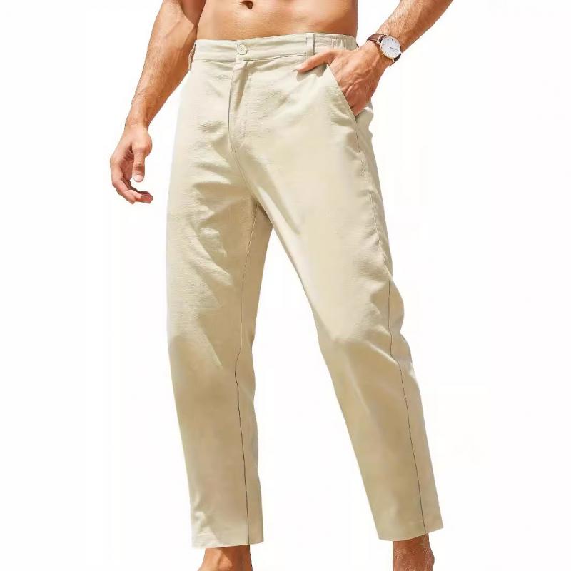 Men's Casual Solid Color Slim Straight Suit Pants 36168565M