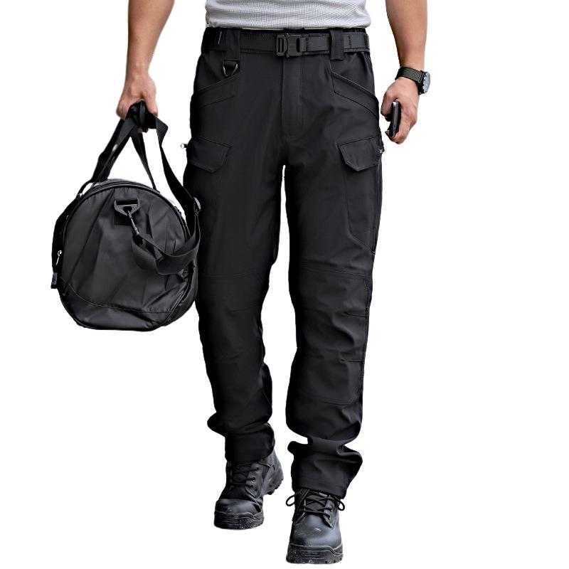 Men's Solid Color Outdoor Multi-pocket Cargo Pants 99144343Z