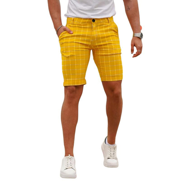 Men's Printed Stretch Casual Suit Shorts 94020778X