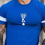 Men's Casual King Spade K Short Sleeve T-shirt 65394335TO