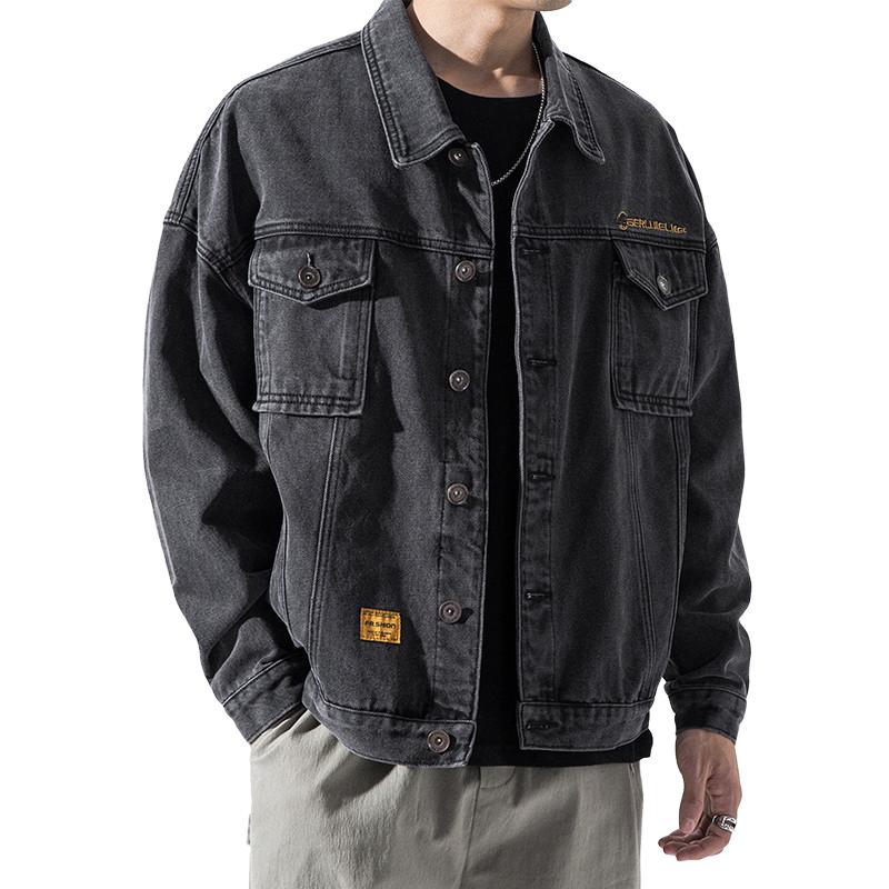 Men's Washed Denim Jacket 63833952U