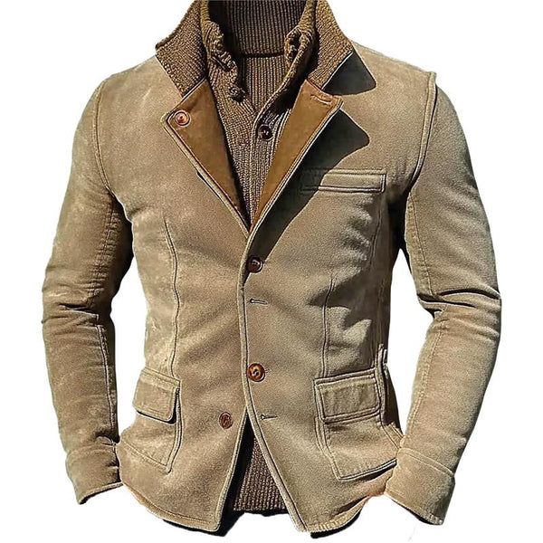 Men's Suede Stand Collar Jacket 90701215U