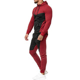 Men's Casual Sports Long-sleeved Sweatshirt Two-piece Set 81187199TO
