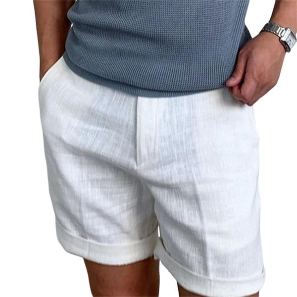 Men's Vintage Linen Beach Shorts 12450822Y