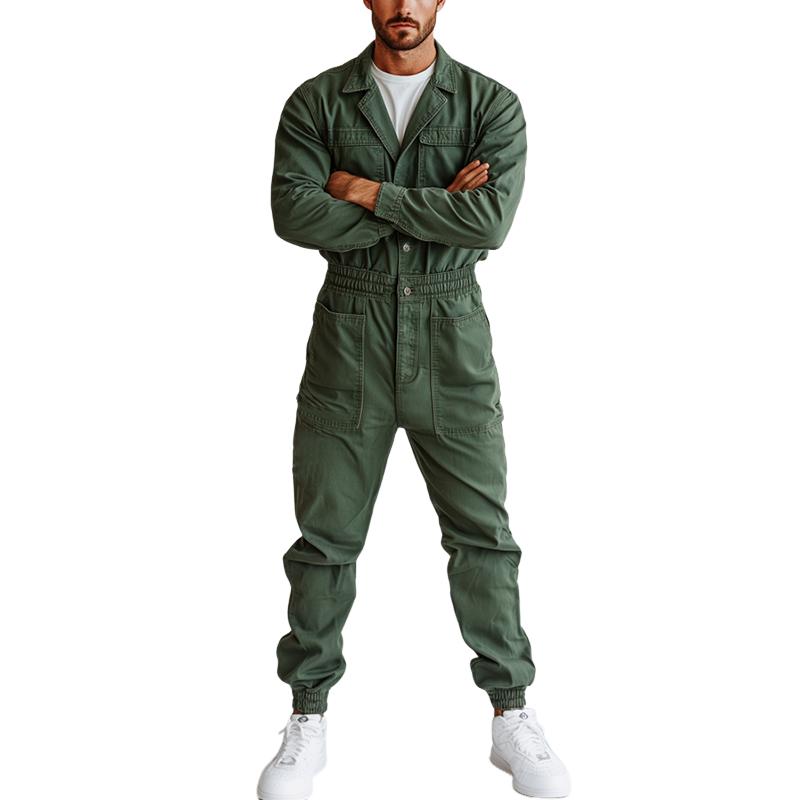 Men's Classic Casual Multi-Pocket Work Jumpsuit 91241406K