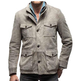 Men's Multi-Pocket Long Sleeve Lapel Casual Jacket 87740766F