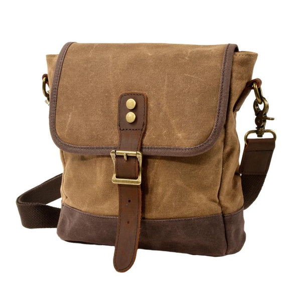 Men's Vintage Outdoor Canvas Colorblock Shoulder Bag 22221192Y