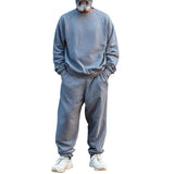 Men's Classic Casual Round Neck Pullover Sweatshirt and Casual Pants Two-piece Set 35062555F