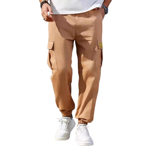 Men's Casual Solid Color Multi-pocket Harem Pants 96022548X