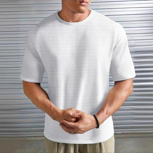 Men's Casual Solid Color Round Neck T-Shirt 64324538TO