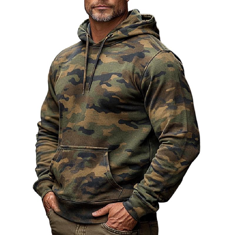 Men's Classic Camouflage Digital Print Hoodie 39162756F