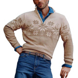 Men's Jacquard Half-zip Knit Sweater 22567141U