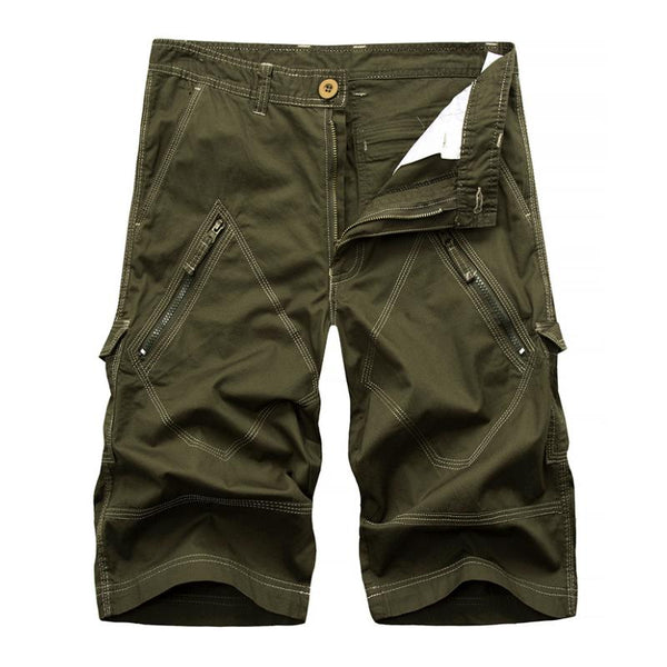 Men's Casual Cotton Blended Loose Multi-pocket Cargo Shorts 40626749M