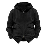 Men's Loose Plush Warm Hooded Sweatshirt Jacket 13788739Y