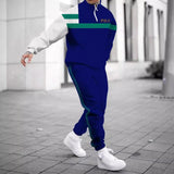 Men's Classic Autumn And Winter Trend 3D Printed Long-sleeved Sweatshirt With Ankle-length Sweatpants Set 43074636K