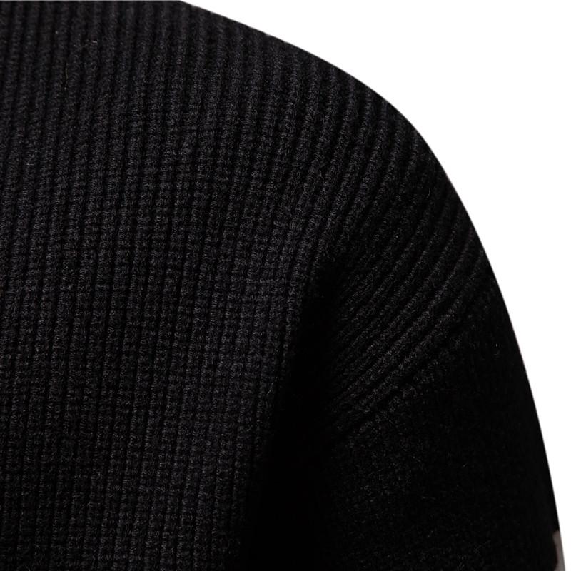 Men's Casual Stand-up Collar Colorblock Loose Zipper Knitted Cardigan 24106709M