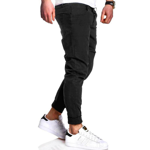 Men's Solid Cotton Multi-pocket Casual Pants 82024503Z