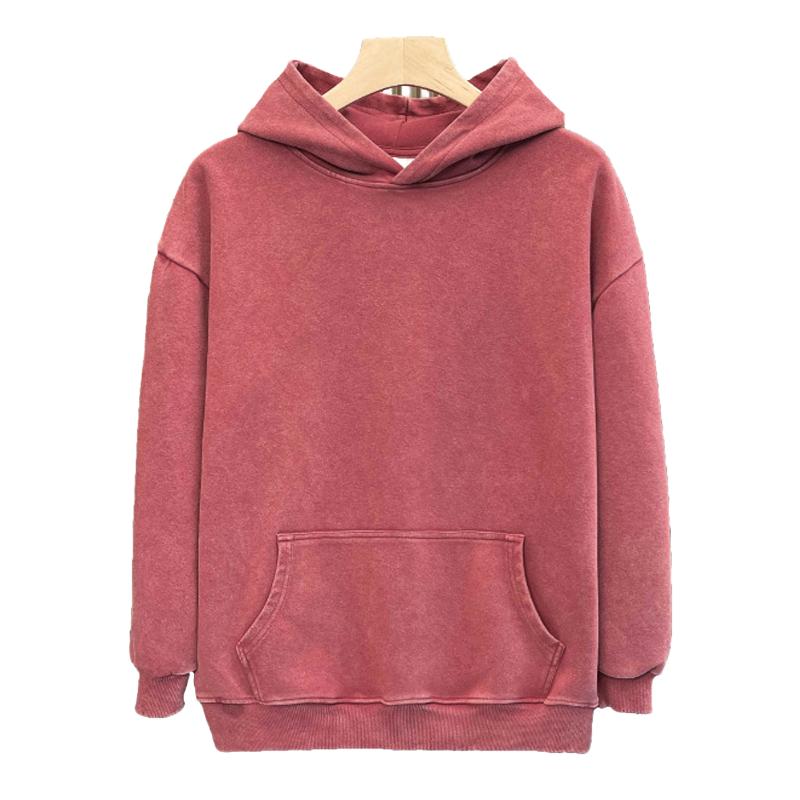 Men's Autumn and Winter Washed Cotton Hoodie 05690994U