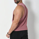 Men's Solid Color Round Neck Sleeveless Tank Top 19919516Z