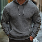 Men's Casual All-match Waffle Hooded Sweatshirt 98679499F