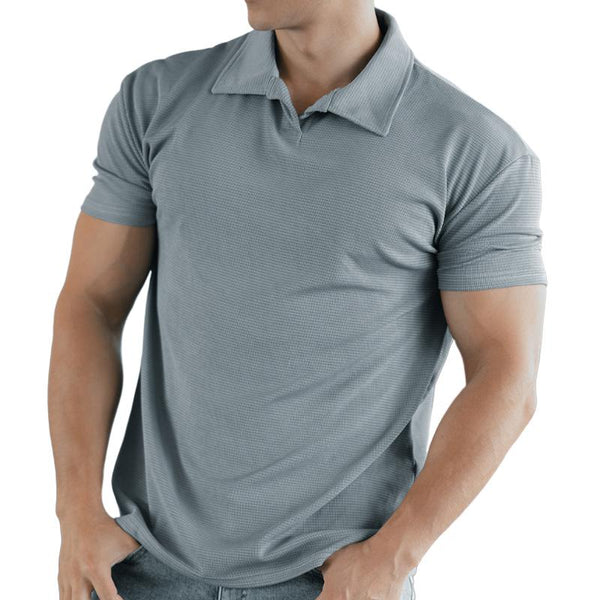 Men's Casual Solid Color Sports POLO Shirt 71187415TO