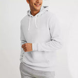 Men's Solid Mesh Long Sleeve Casual Hoodie 19371750Z