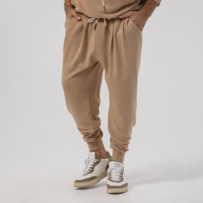 Pantalones deportivos casuales de cintura elástica y holgados de color sólido para hombre 49308794Z