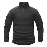 Men's Solid Color Outdoor Polar Fleece Stand Collar Sweatshirt 61469328Y