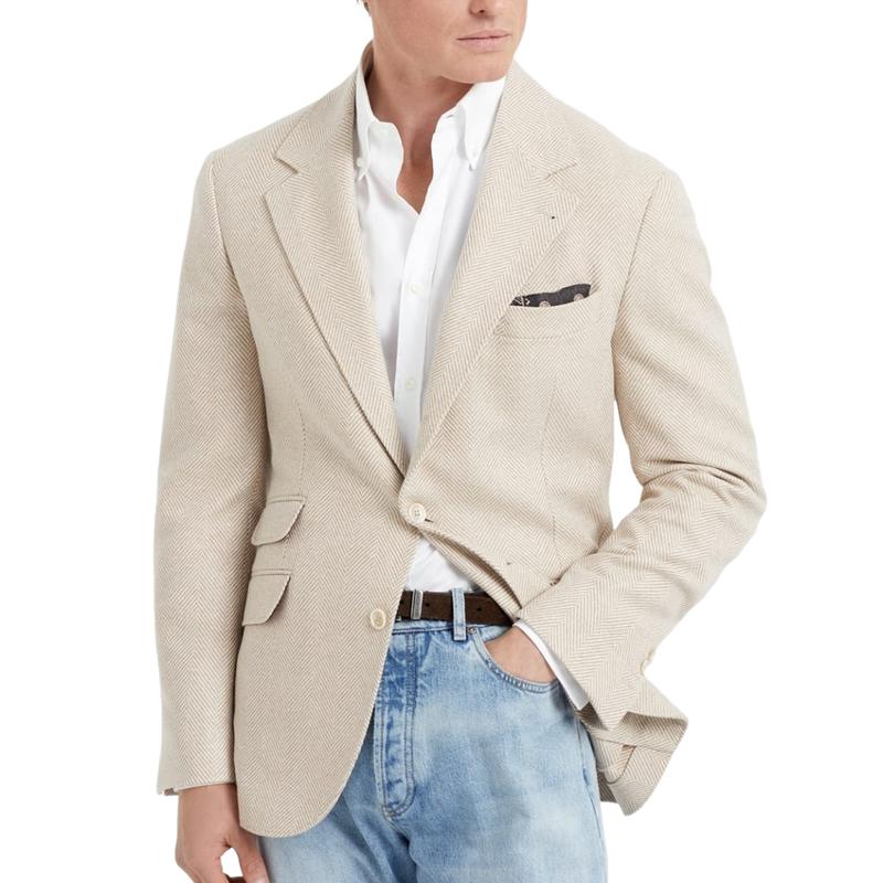 Men's Versatile Herringbone Blazer 58607102F