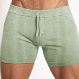 Men's Solid Color Tight Elastic Waist Sports Shorts 50942984Z
