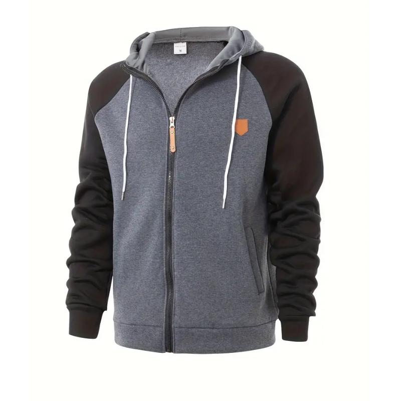 Men's Colorblock Sports Sweatshirt Raglan Sleeve Jacket 11123054Y