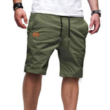 Men's Solid Color Sports Casual Drawstring Shorts 31832089Y